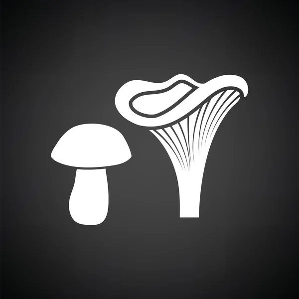 White mushrooms  icon — Stock Vector