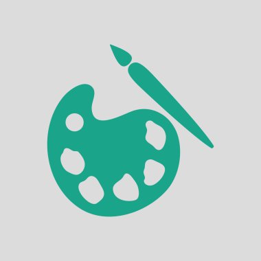 Okul paleti fırça simgesi olan