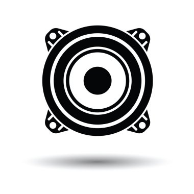 Loudspeaker  icon with shadow design clipart