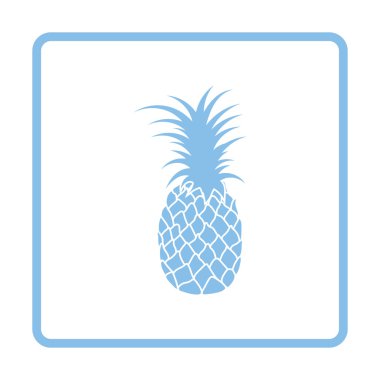 Ananas simgesi. Mavi gövde tasarımı. 