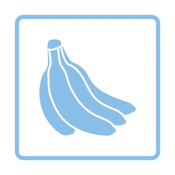 Ícone das bananas. Projeto de moldura azul . — Vetor de Stock