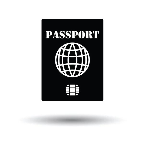 Паспорт с значком чипа — стоковый вектор