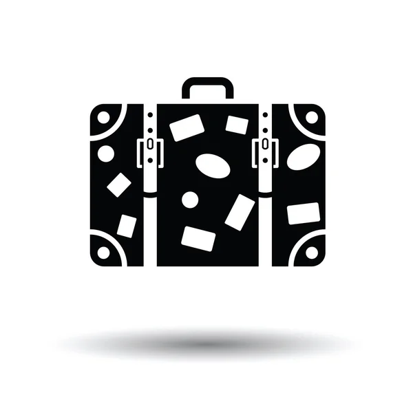 Resväska-ikonen med skugga design — Stock vektor