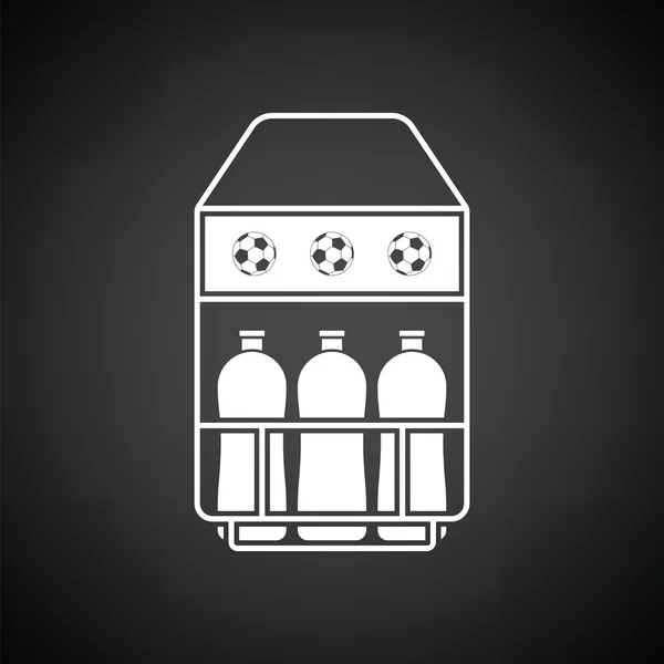 Voetbal veld fles container pictogram — Stockvector