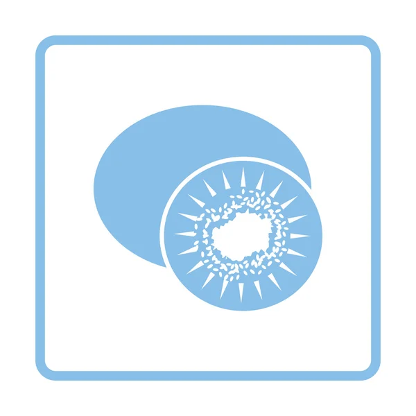 Kiwi-Symbol. blaues Rahmendesign. — Stockvektor