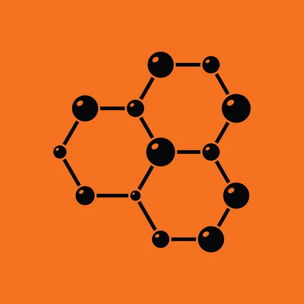 Ikona připojení hexa chemie atomů — Stockový vektor