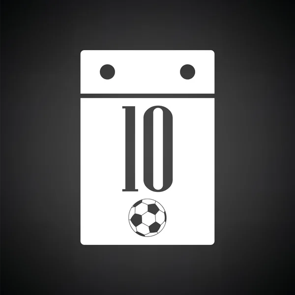 Icono del calendario de fútbol — Archivo Imágenes Vectoriales