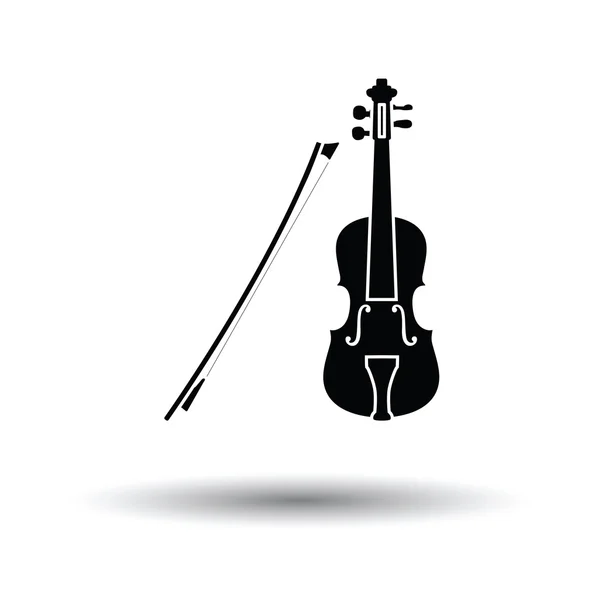 Icône violon avec motif d'ombre — Image vectorielle