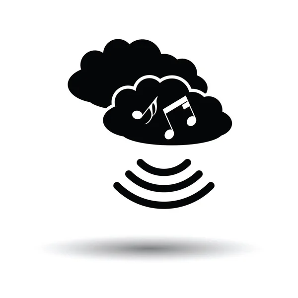 Icono de nube musical — Vector de stock