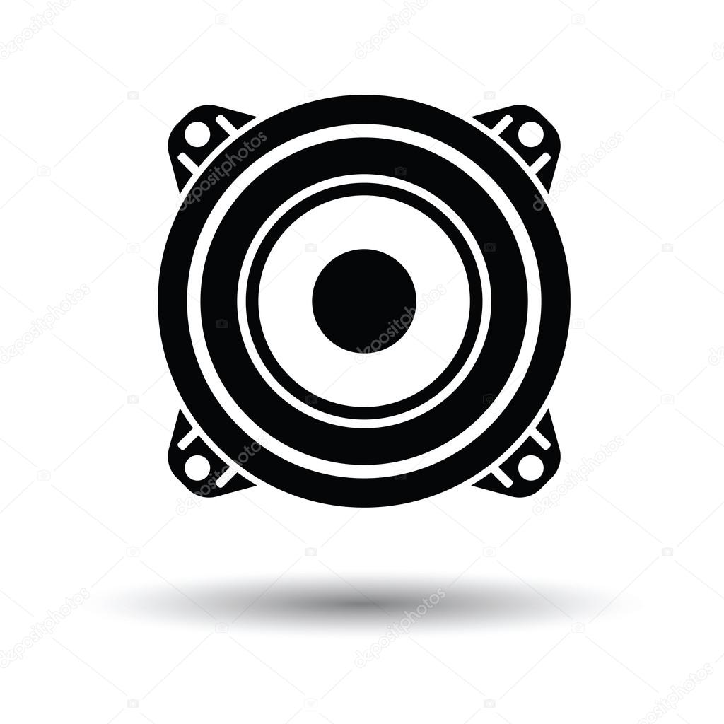 Loudspeaker  icon with shadow design