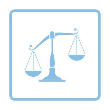 Ölçek simgesi. Mavi gövde tasarımı. 