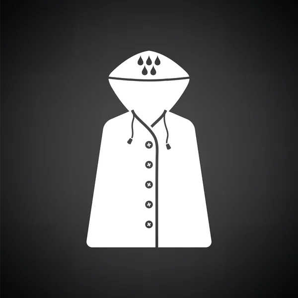 White raincoat icon — Stock Vector