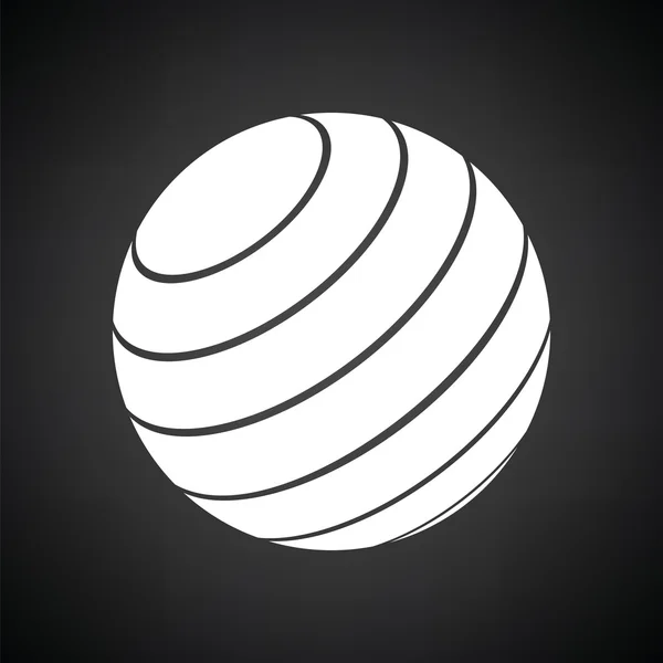 Fitness rubber ball icon