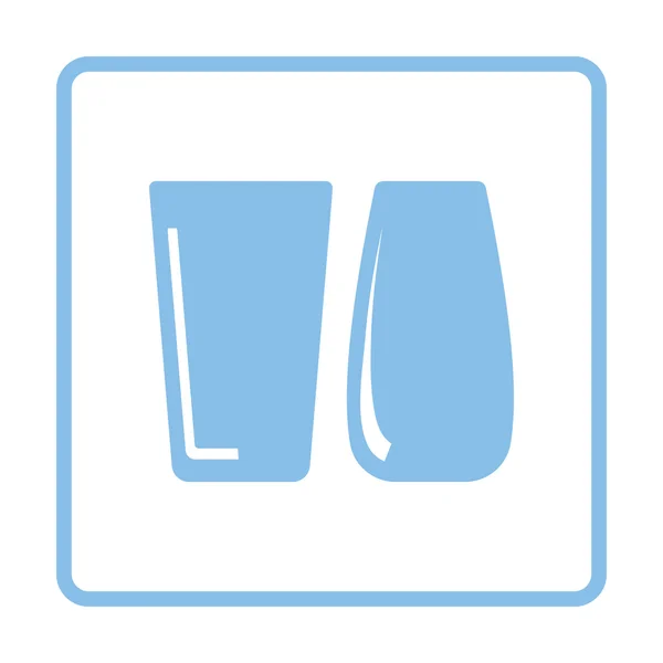 Dvě sklenice ikona — Stockový vektor