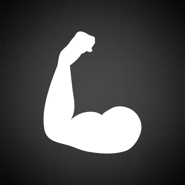 Witte biceps pictogram — Stockvector