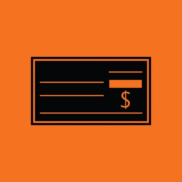 Icono cheque bancario — Vector de stock