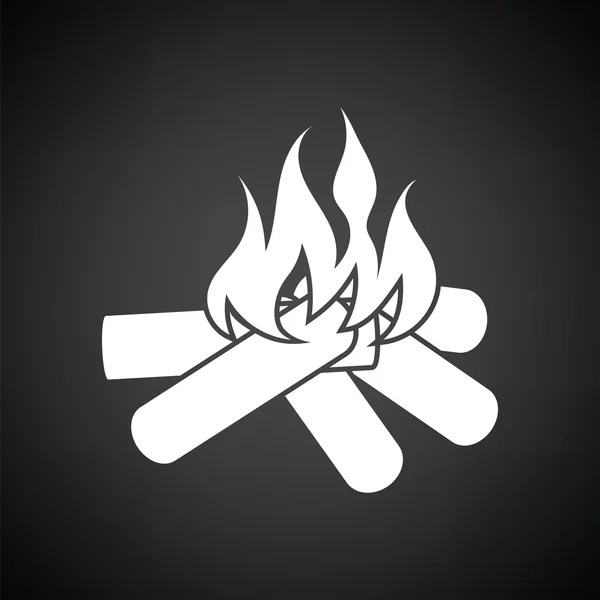Icône feu de camping — Image vectorielle