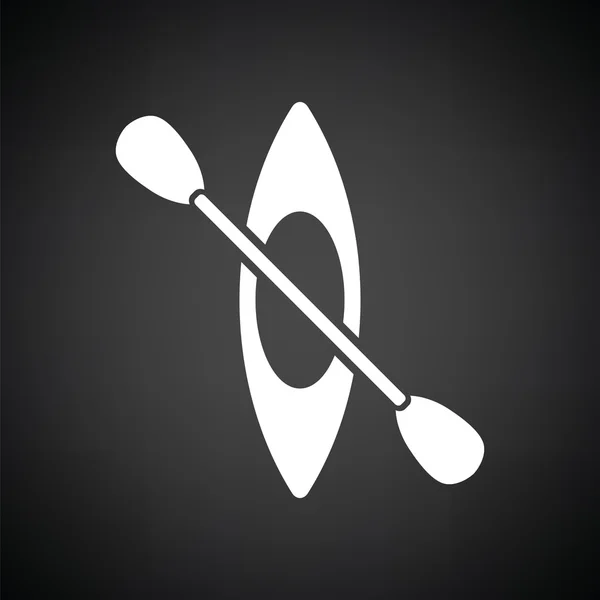 Kajak och paddla ikonen — Stock vektor