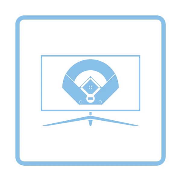 Béisbol tv icono de traducción — Archivo Imágenes Vectoriales