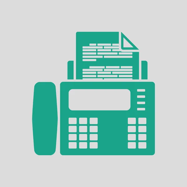 Icono de fax verde — Vector de stock