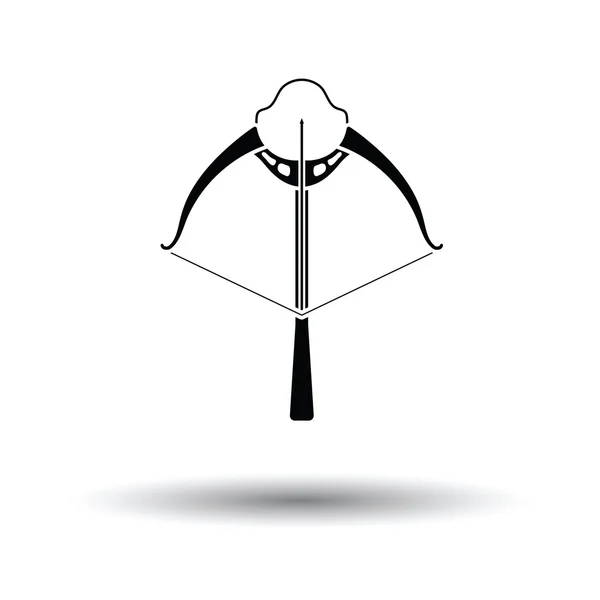 Icono de ballesta con diseño de sombra — Vector de stock