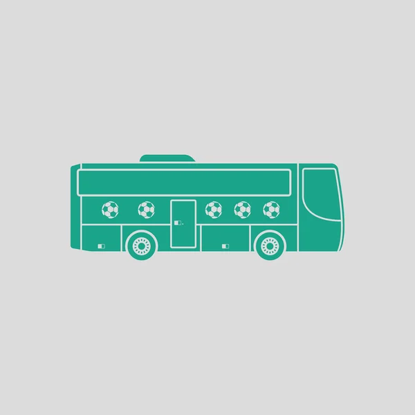Icône du bus ventilateur de football — Image vectorielle