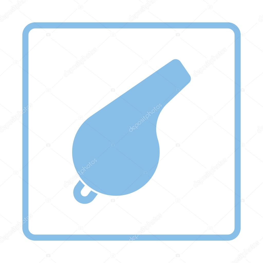 Blue whistle icon