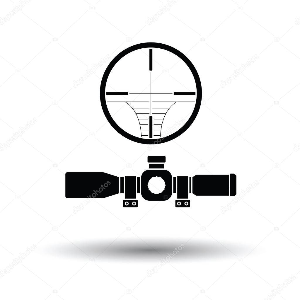 Scope icon  with shadow design
