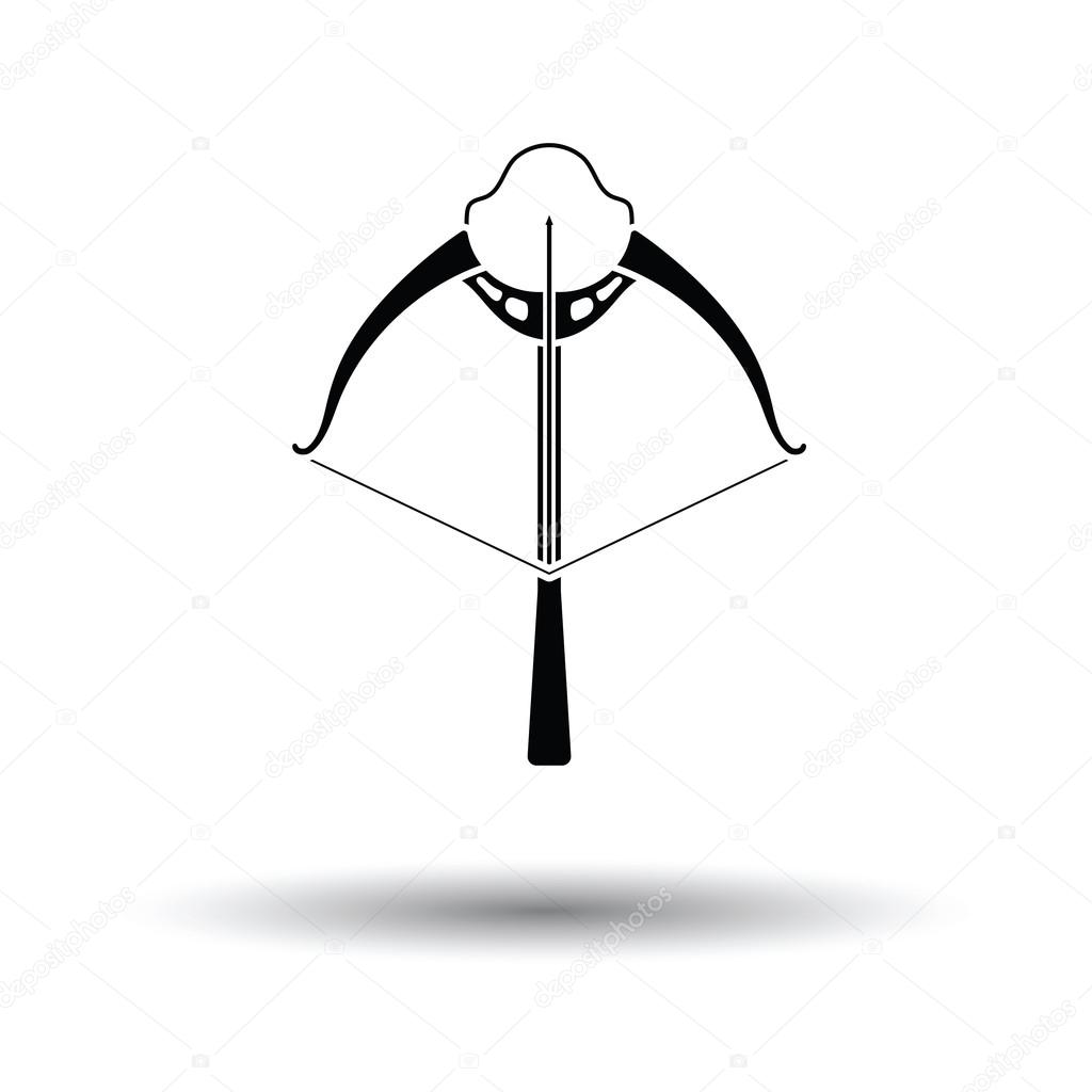 Crossbow icon  with shadow design