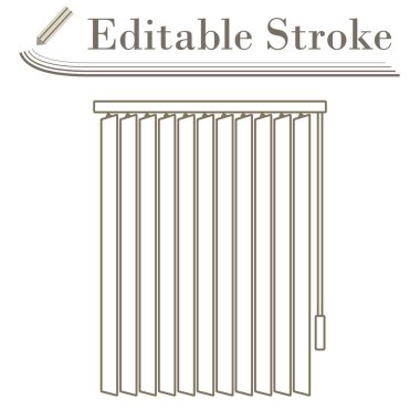 Ofis Dikey Körlüğü Simgesi. Düzenlenebilir Basit Tasarım. Vektör İllüstrasyonu.