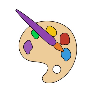 Palet Oyuncak Simgesi. Renk Doldurma Tasarımı ile Düzenlenebilir Tasarım. Vektör İllüstrasyonu.