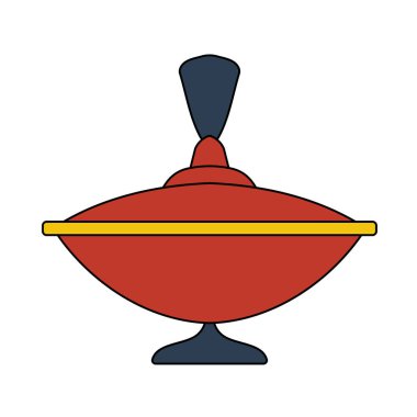 Peg-Top Simgesi. Renk Doldurma Tasarımı ile Düzenlenebilir Tasarım. Vektör İllüstrasyonu.