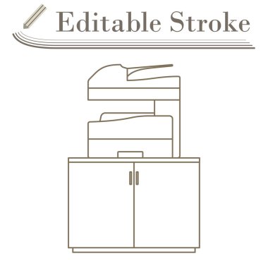 Makine Simgesi Kopyalanıyor. Düzenlenebilir Basit Tasarım. Vektör İllüstrasyonu.