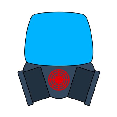 Ateş Maskesi Simgesi. Renk Doldurma Tasarımı ile Düzenlenebilir Tasarım. Vektör İllüstrasyonu.