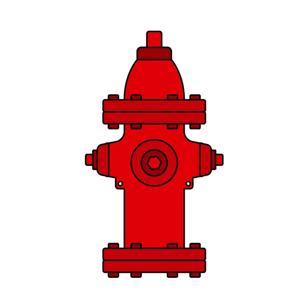 Feuerhydranten Ikone Editierbare Umrisse Mit Farbfülldesign Vektorillustration — Stockvektor