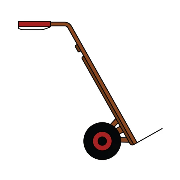 Warehouse Trolley Icon Editierbare Umrisse Mit Farbfülldesign Vektorillustration — Stockvektor