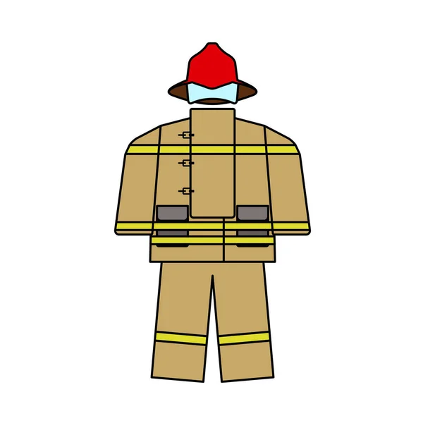 Единая Икона Пожарной Службы Editable Outline Color Fill Design Векторная — стоковый вектор