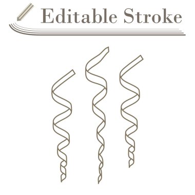 Parti Yılanı Simgesi. Düzenlenebilir Basit Tasarım. Vektör İllüstrasyonu.