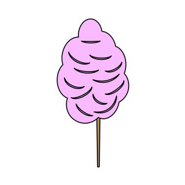 Pamuk Şeker ikonu. Renk Doldurma Tasarımı ile Düzenlenebilir Tasarım. Vektör İllüstrasyonu.