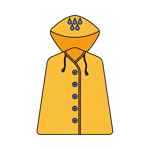 Icon Raincoat Editable Outline Color Fill Design Vector Illustration — Stock Vector