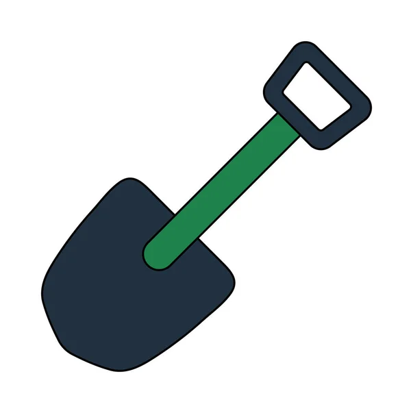 Icon Camping Shovel Editable Outline Color Fill Design Vector Illustration — Stock Vector