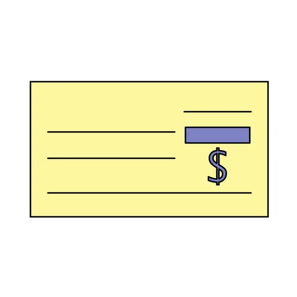 Bank Check Icon Esboço Editável Com Design Preenchimento Cores Ilustração —  Vetores de Stock