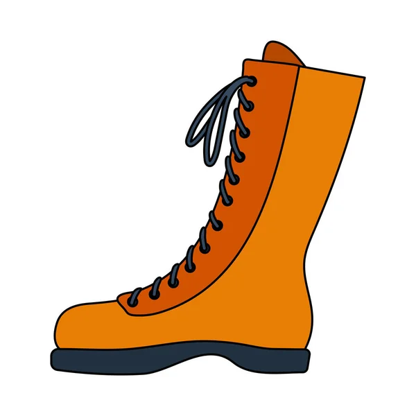 Icon Hiking Boot Editable Outline Color Fill Design Vector Illustration — Stock Vector