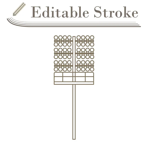 Ikona Lekkiego Masztu Piłkarskiego Edytowalny Stroke Simple Design Ilustracja Wektora — Wektor stockowy