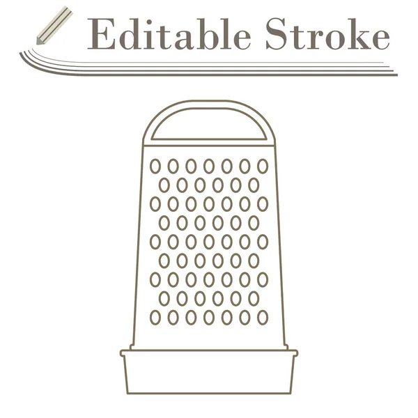 Küchenreibeikone Editierbare Stroke Simple Design Vektorillustration — Stockvektor