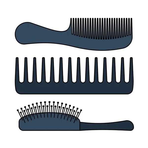 Hairbrush Icon Editable Outline Color Fill Design Vector Illustration — Stock Vector