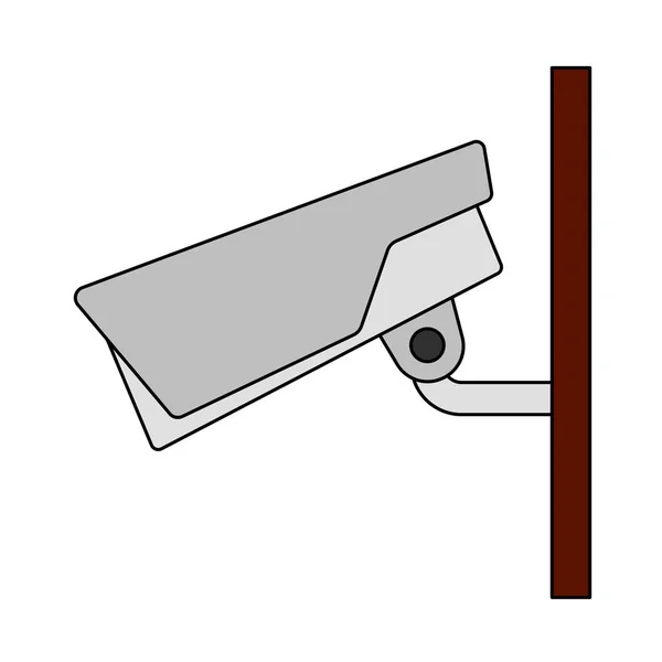 Піктограма Камери Безпеки Змінити Контур Допомогою Дизайну Заповнення Кольорів Векторна — стоковий вектор