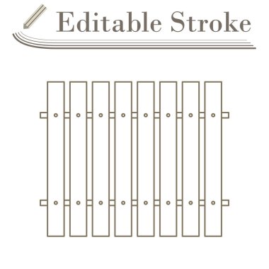 Ui Renklerinde İnşaat Çiti Simgesi. Düzenlenebilir Basit Tasarım. Vektör İllüstrasyonu.