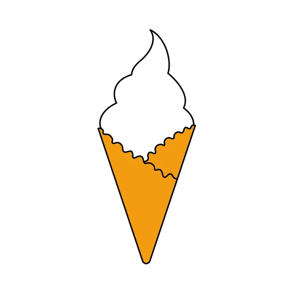 Ice Cream Icon Editable Outline Color Fill Design Vector Illustration — Stock Vector