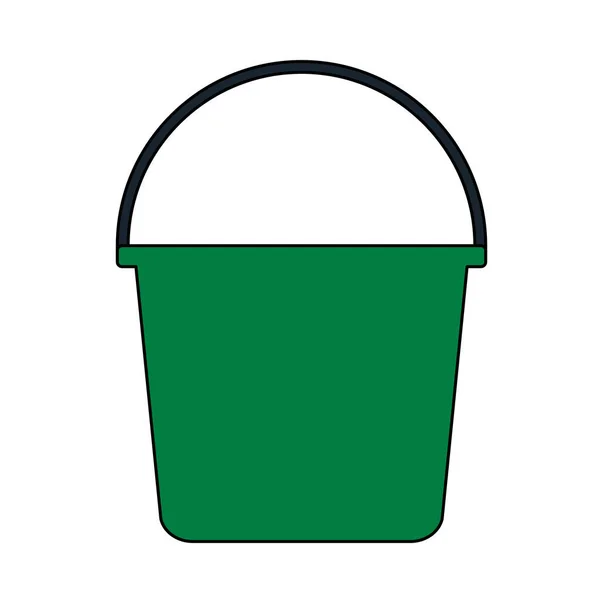 Bucket Icon Editable Outline Color Fill Design Vector Illustration — Stock Vector